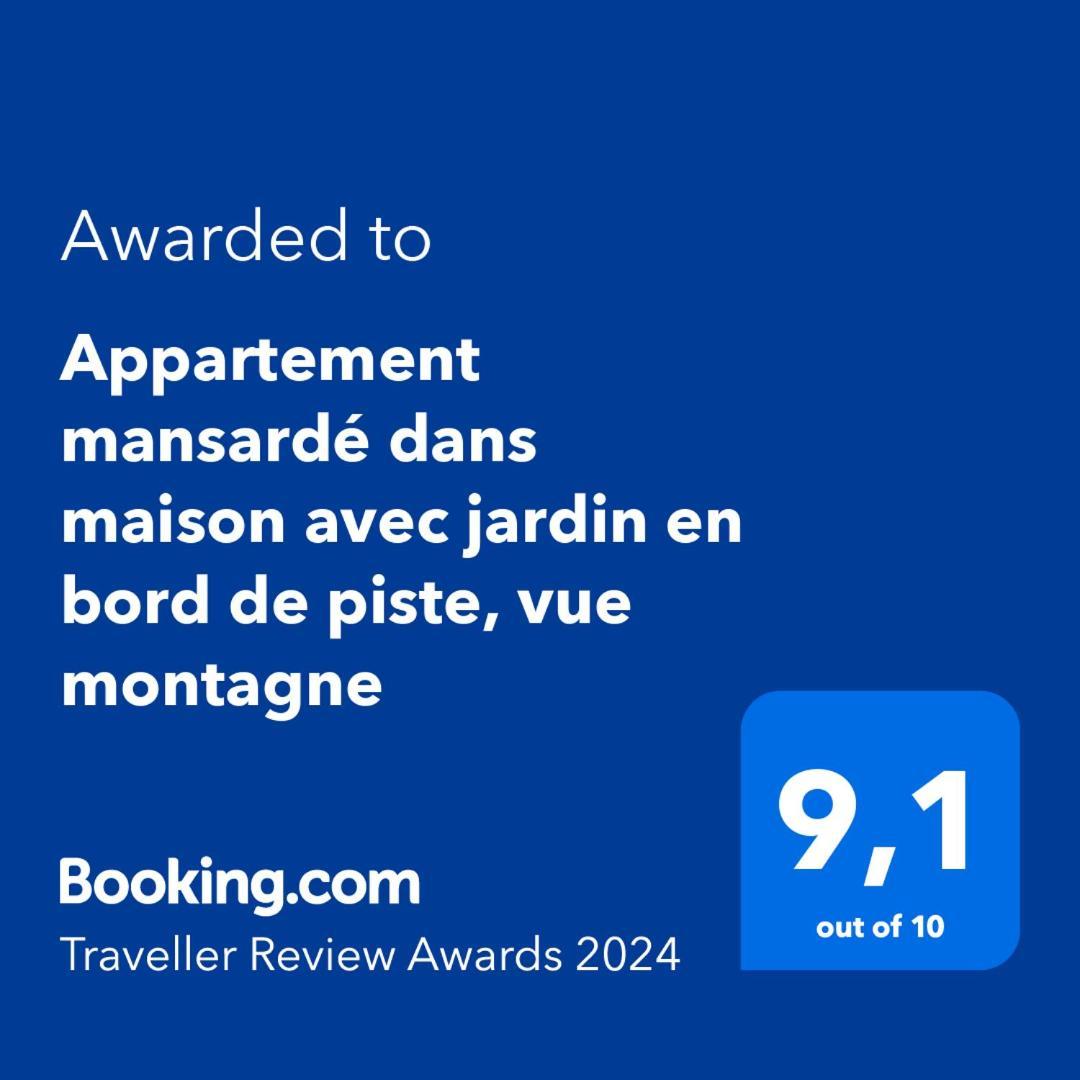 Logement Mansarde Dans Maison Avec Jardin En Bord De Piste, Vue Montagne 莱苏什 外观 照片